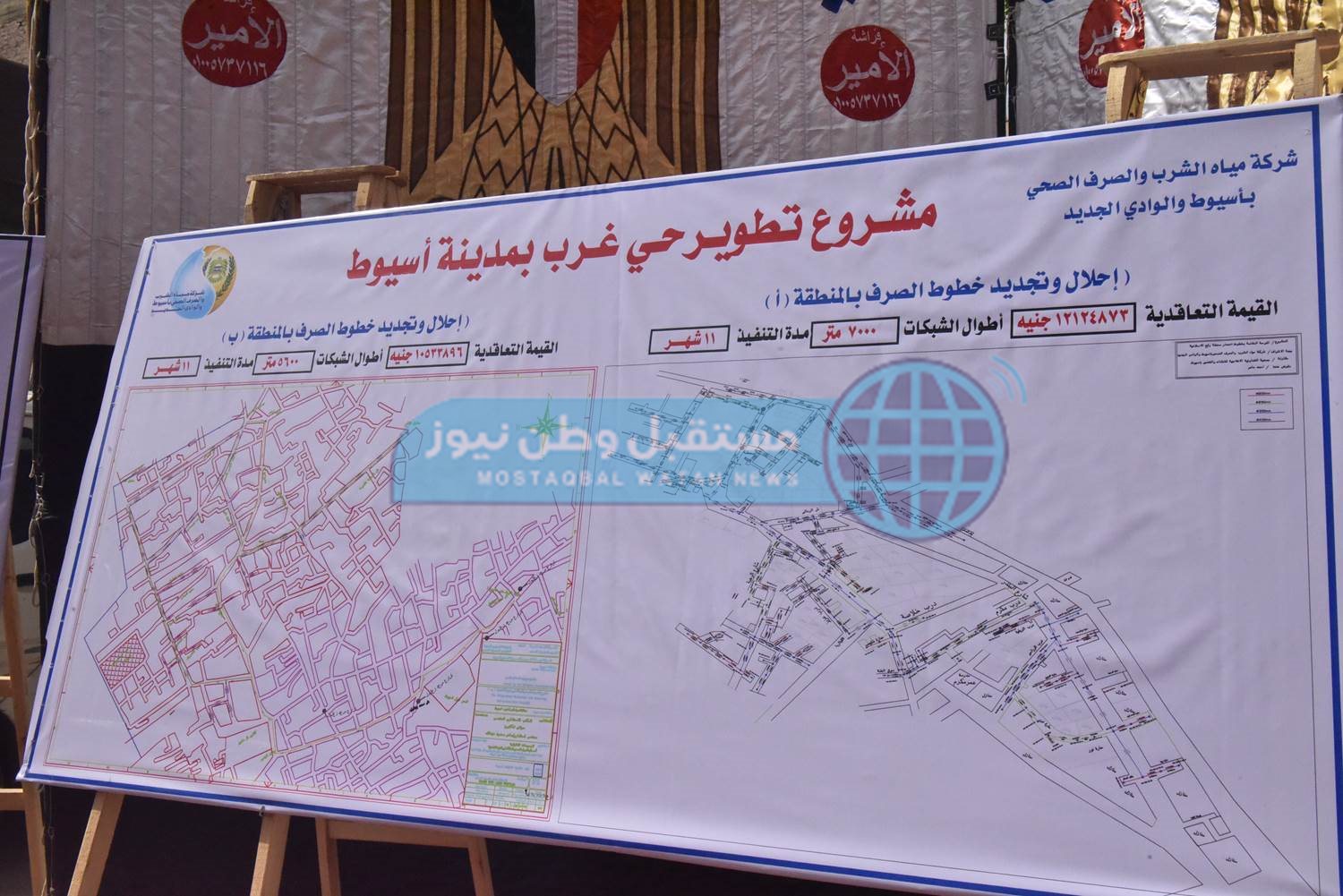 محافظ أسيوط يفتتح مشروع احلال وتجديد خطوط صرف صحى غرب أسيوط (4)