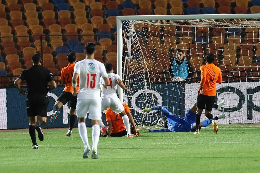 جانب من مباراة الزمالك والبنك الأهلي