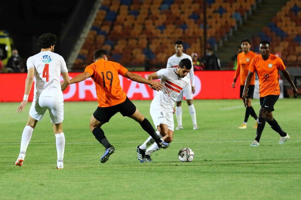 جانب من مباراة الزمالك والبنك الأهلي