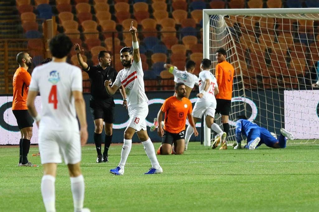 جانب من مباراة الزمالك والبنك الأهلي