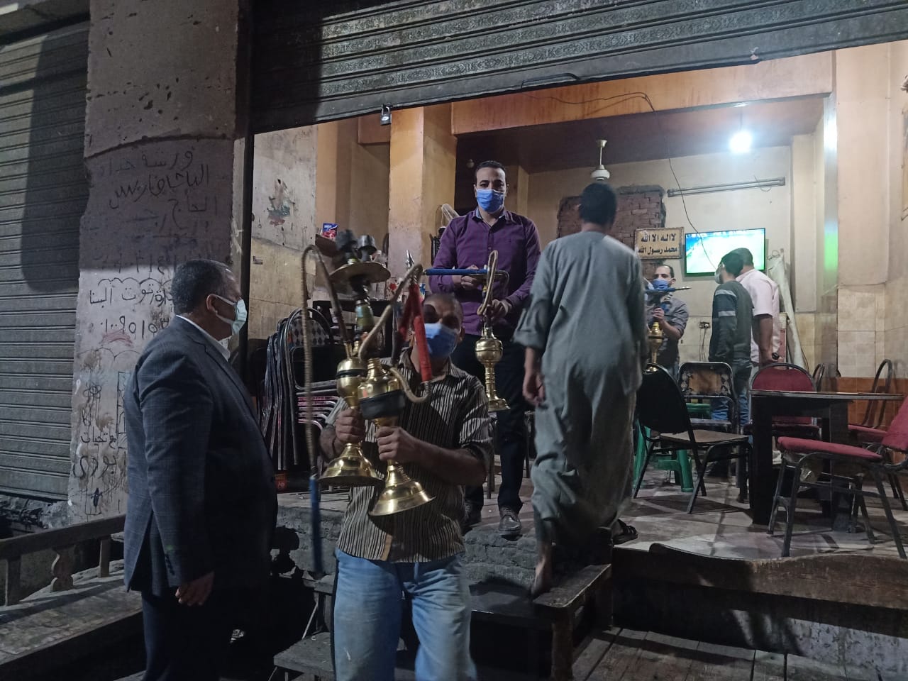 جولات لتطبيق الاجراءات الاحترازية ومصادرة الشيشة (7)