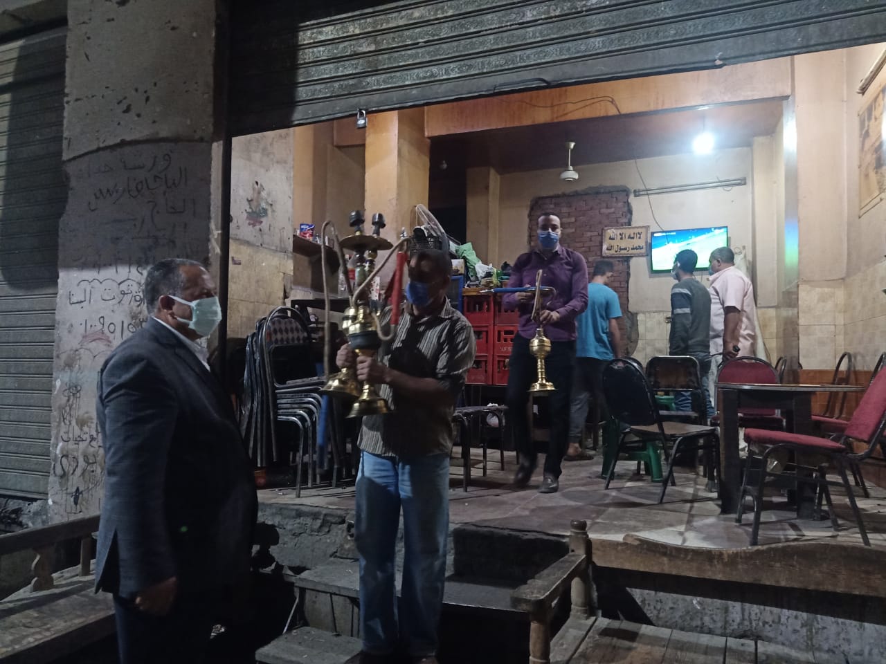 جولات لتطبيق الاجراءات الاحترازية ومصادرة الشيشة (1)