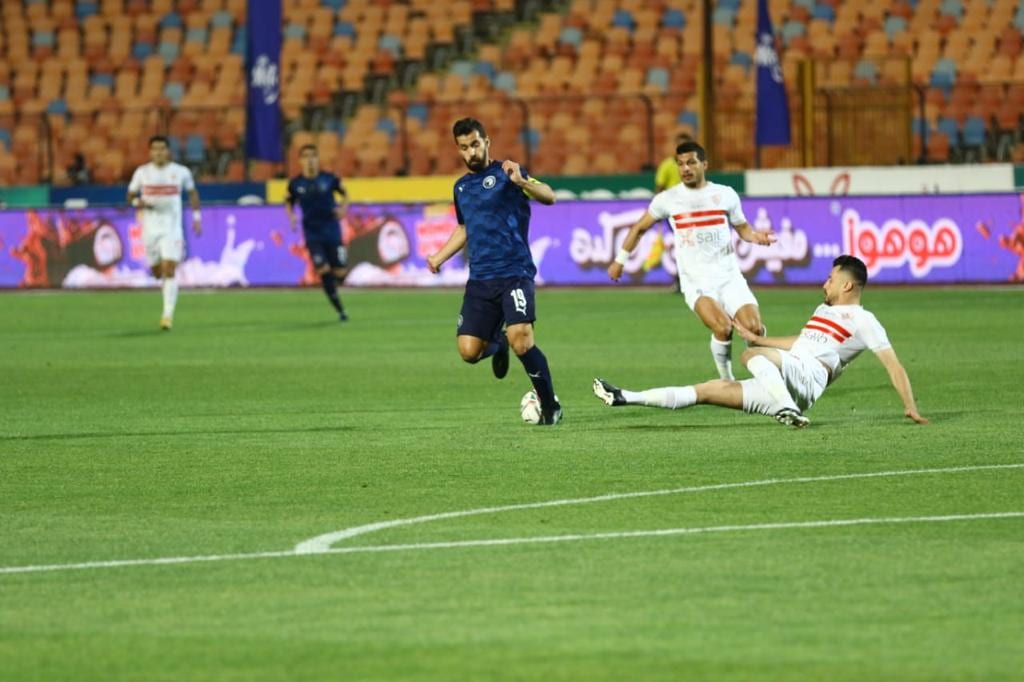 جانب من مباراة بيراميدز والزمالك