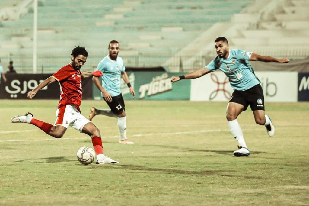 جانب من مباراة الأهلي وغزل المحلة
