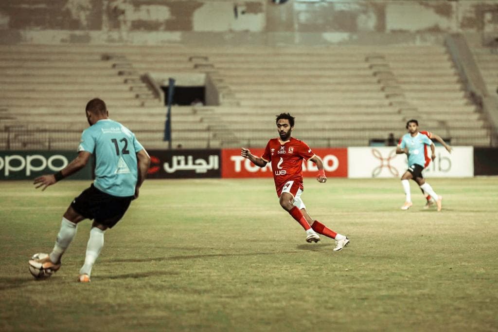 جانب من مباراة الأهلي وغزل المحلة