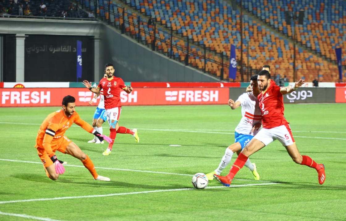 جانب من مباراة الأهلي والزمالك