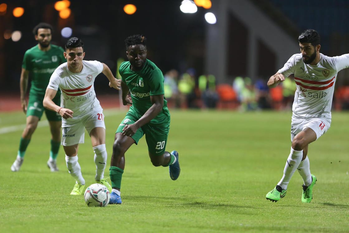 جانب من مباراة الزمالك والمصري
