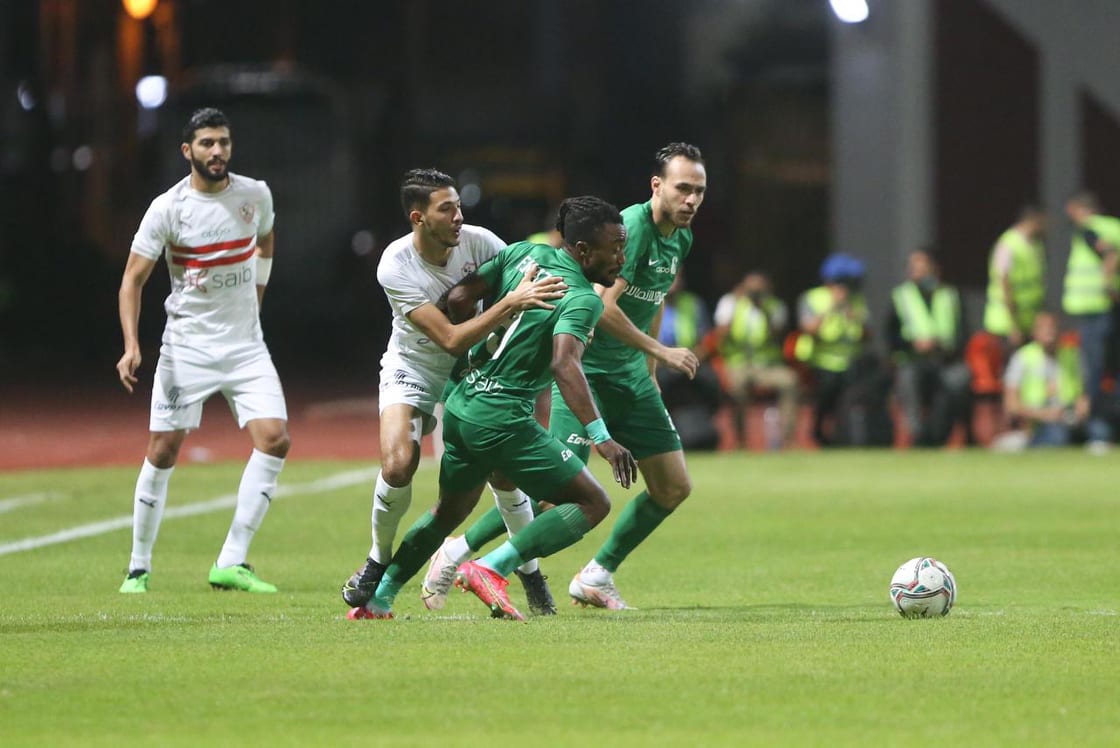 جانب من مباراة الزمالك والمصري