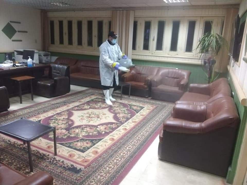 حملة لتعقيم المشات الحكومية والخدمية بواحة بلاط في الوادي الجديد (5)