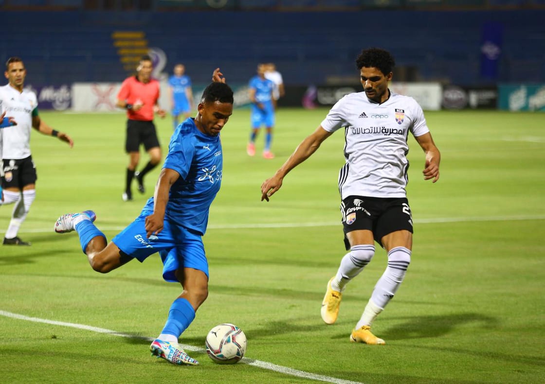 جانب من مباراة الزمالك والجونة