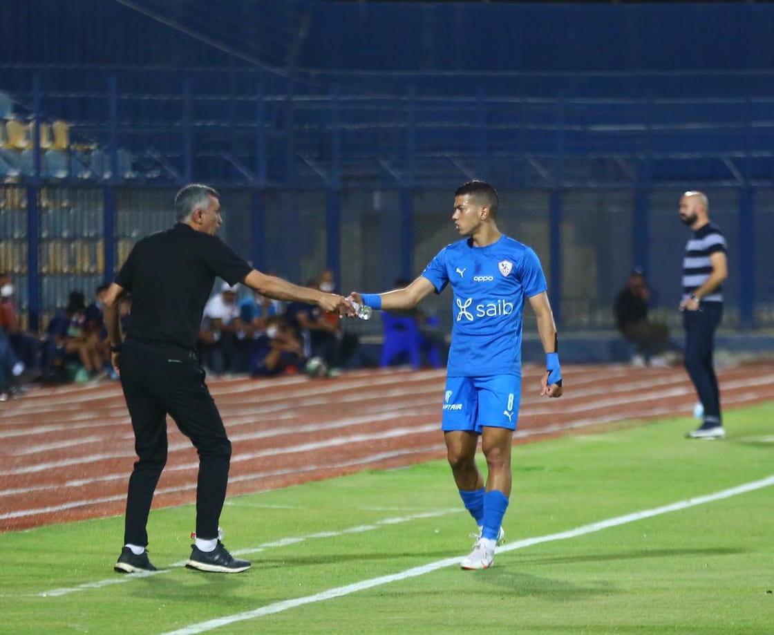 جانب من مباراة الزمالك والجونة