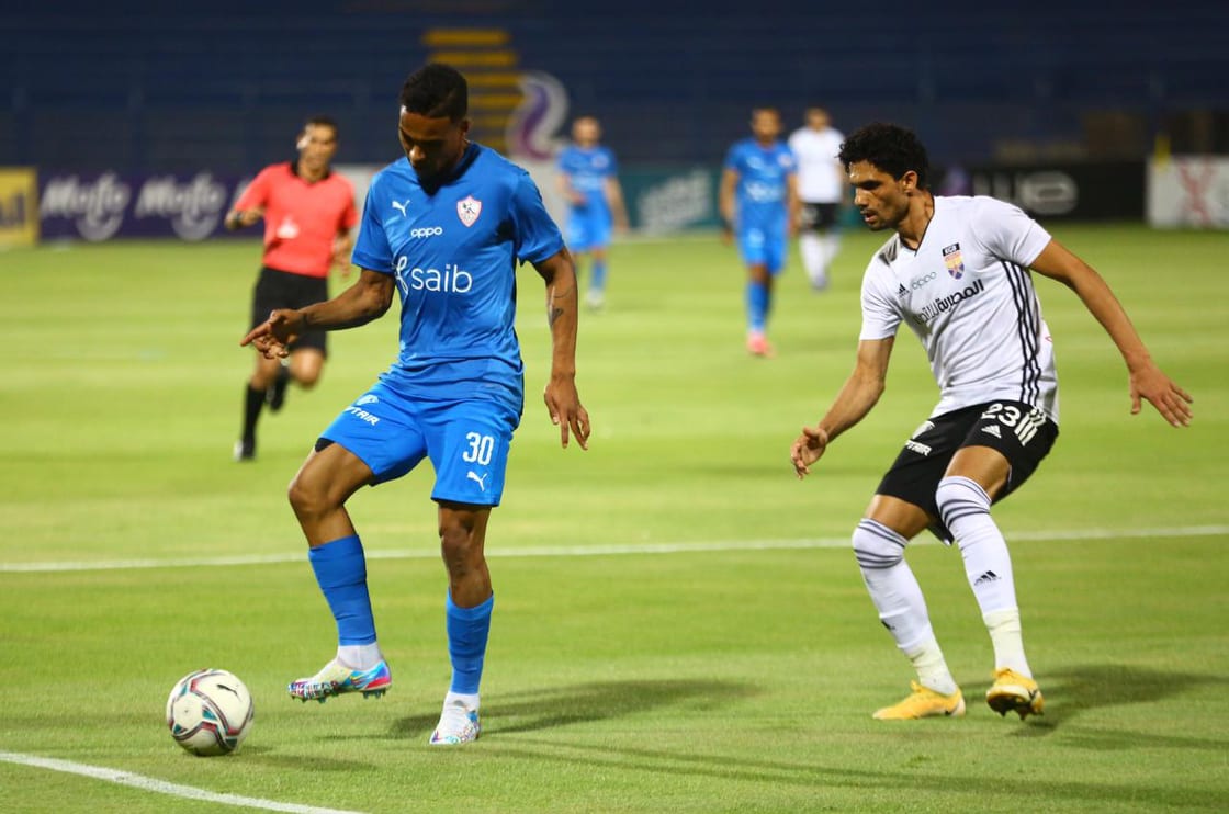 جانب من مباراة الزمالك والجونة