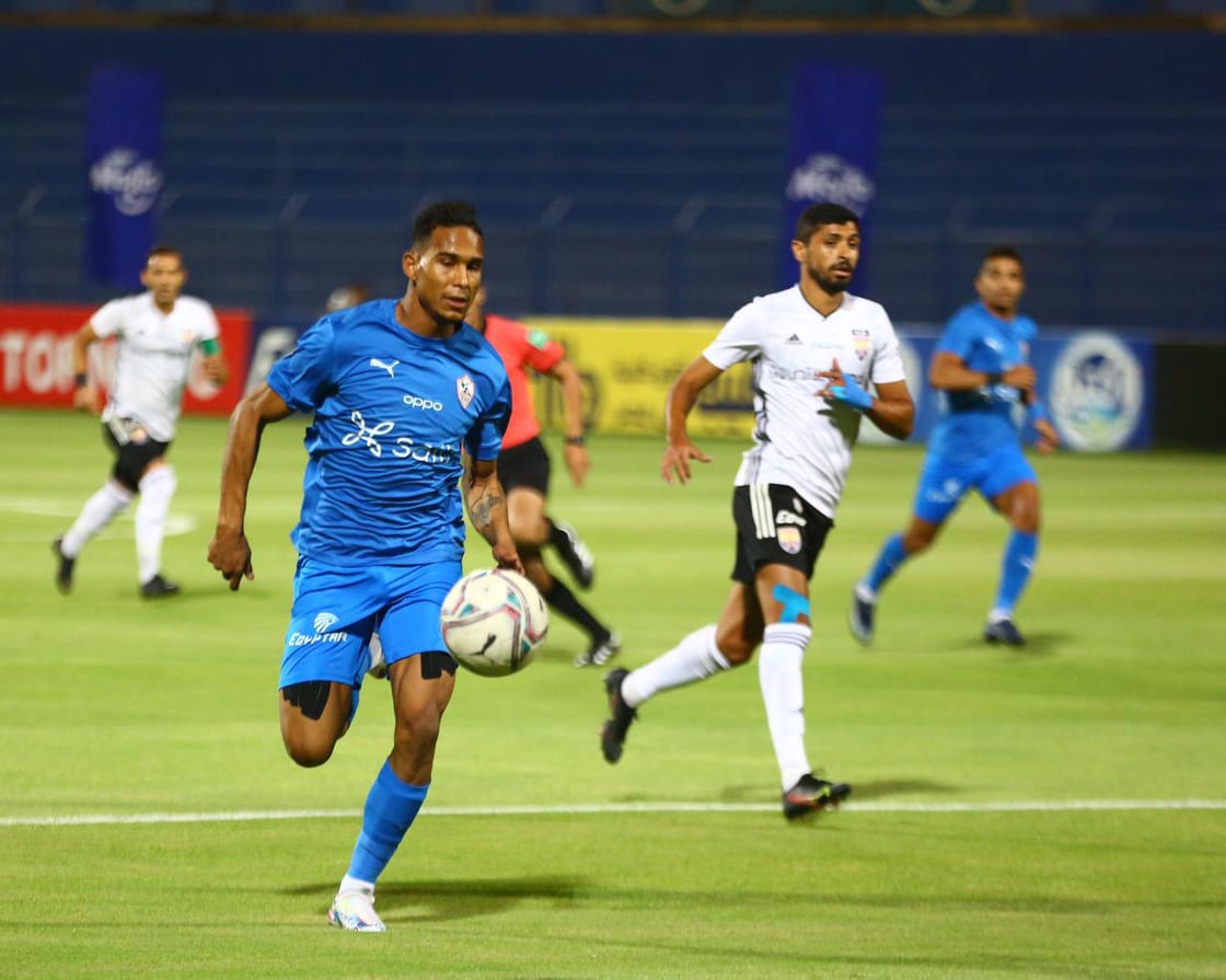 جانب من مباراة الزمالك والجونة