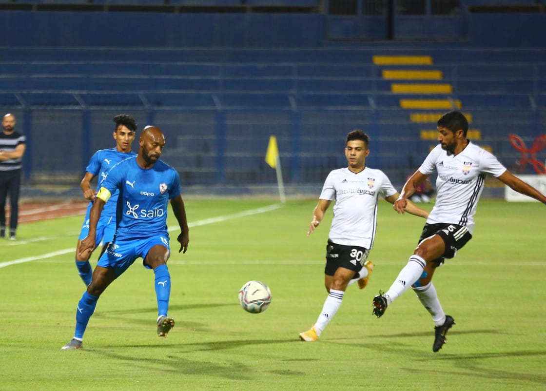 جانب من مباراة الزمالك والجونة