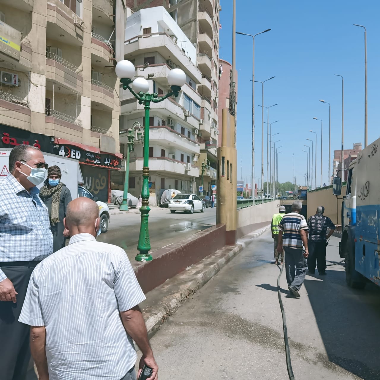 استكمال أعمال النظافة والتطوير ورفع كفاءة الانفاق والسكرتير المساعد يتابع حملة نظافة بنفق الزهراء (3