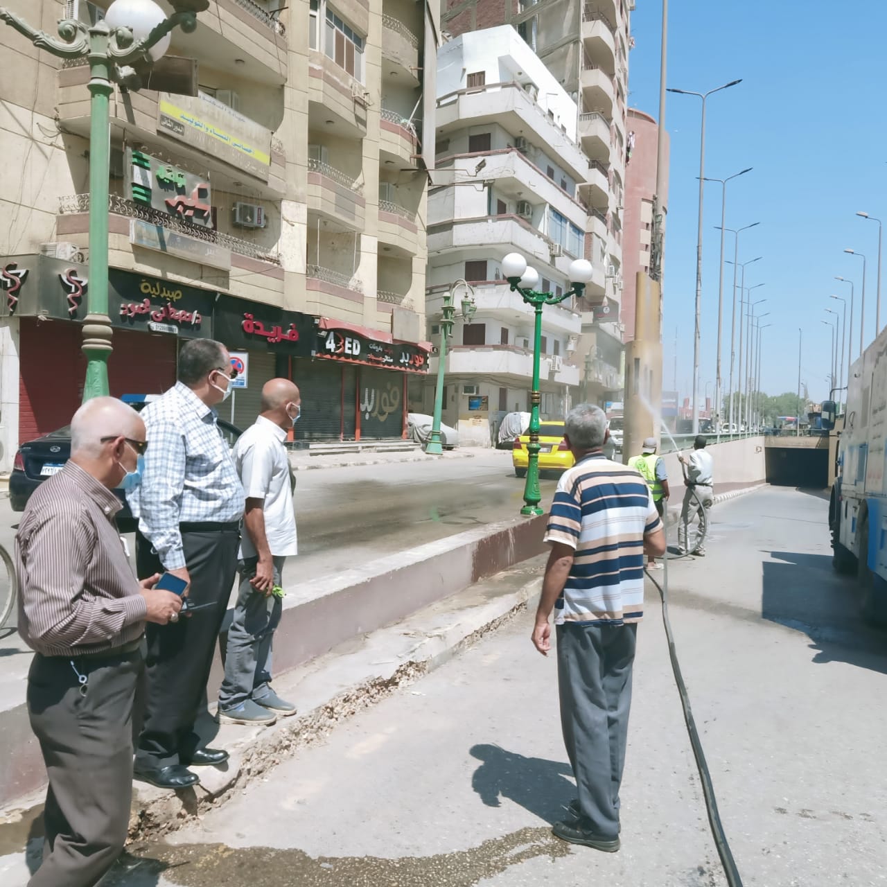 استكمال أعمال النظافة والتطوير ورفع كفاءة الانفاق والسكرتير المساعد يتابع حملة نظافة بنفق الزهراء (2