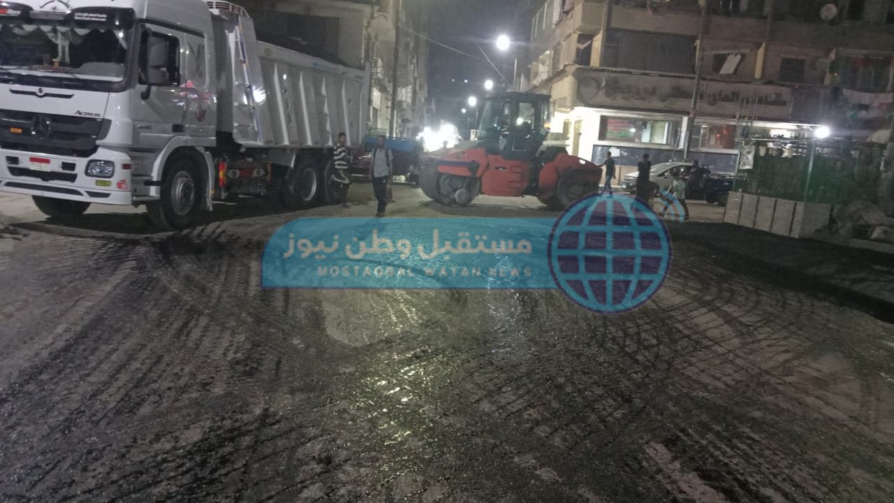 رصف شوارع المعلمين بحى غرب اسيوط (13)