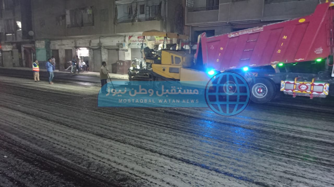 رصف شوارع المعلمين بحى غرب اسيوط (14)