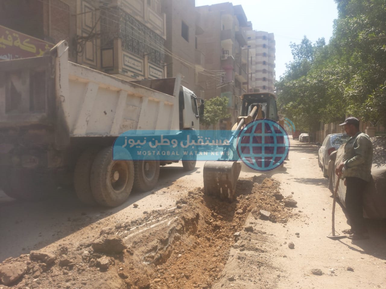 رصف شوارع المعلمين بحى غرب اسيوط (17)