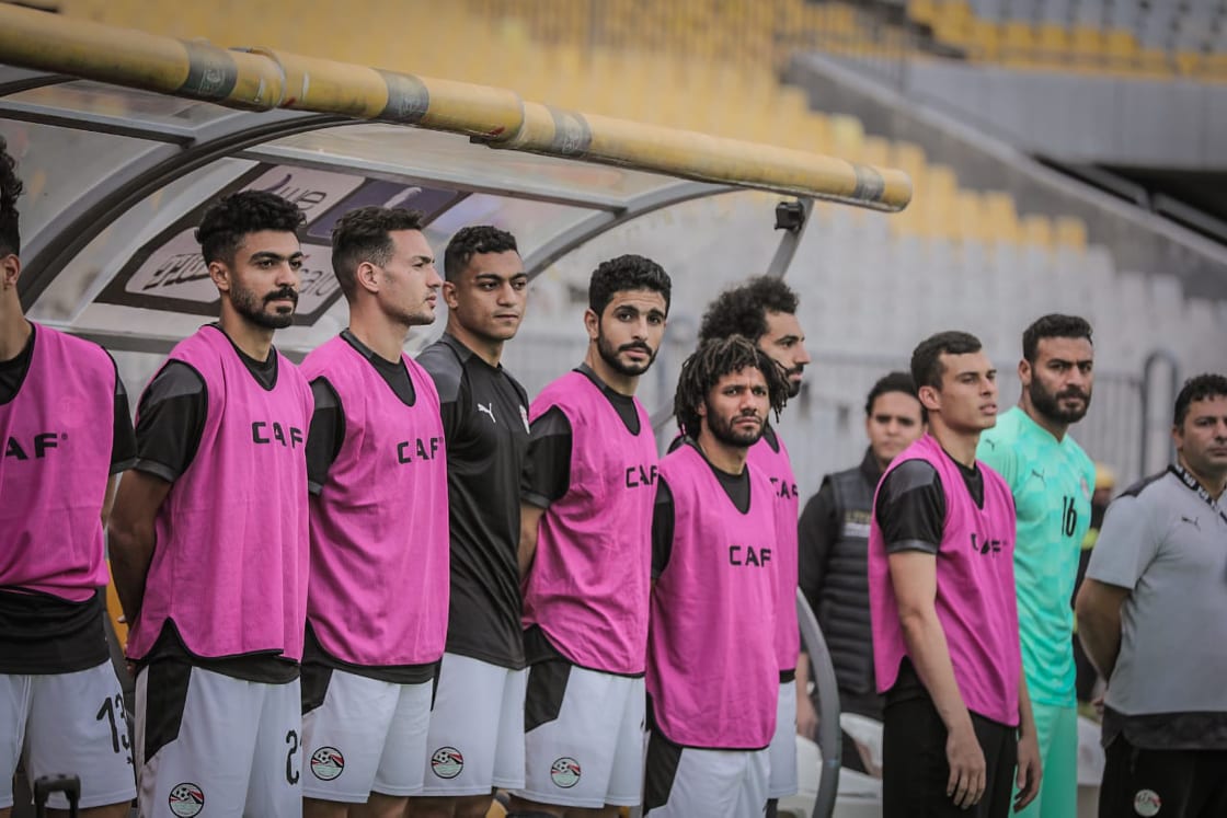 جانب من مباراة مصر والجابون