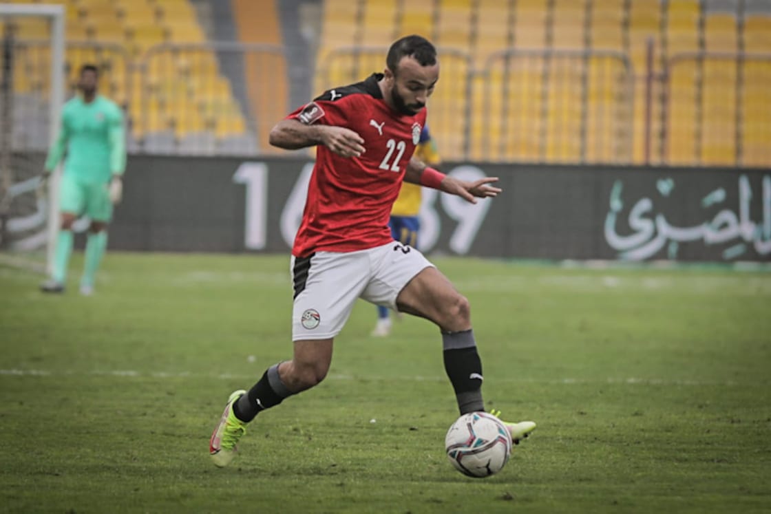 جانب من مباراة مصر والجابون