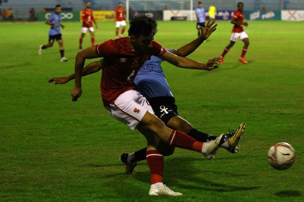 جانب من مباراة الأهلي وغزل المحلة
