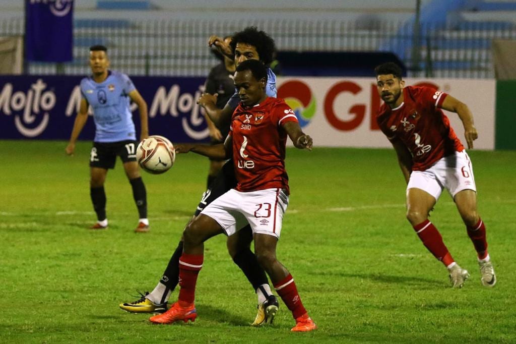 جانب من مباراة الأهلي وغزل المحلة