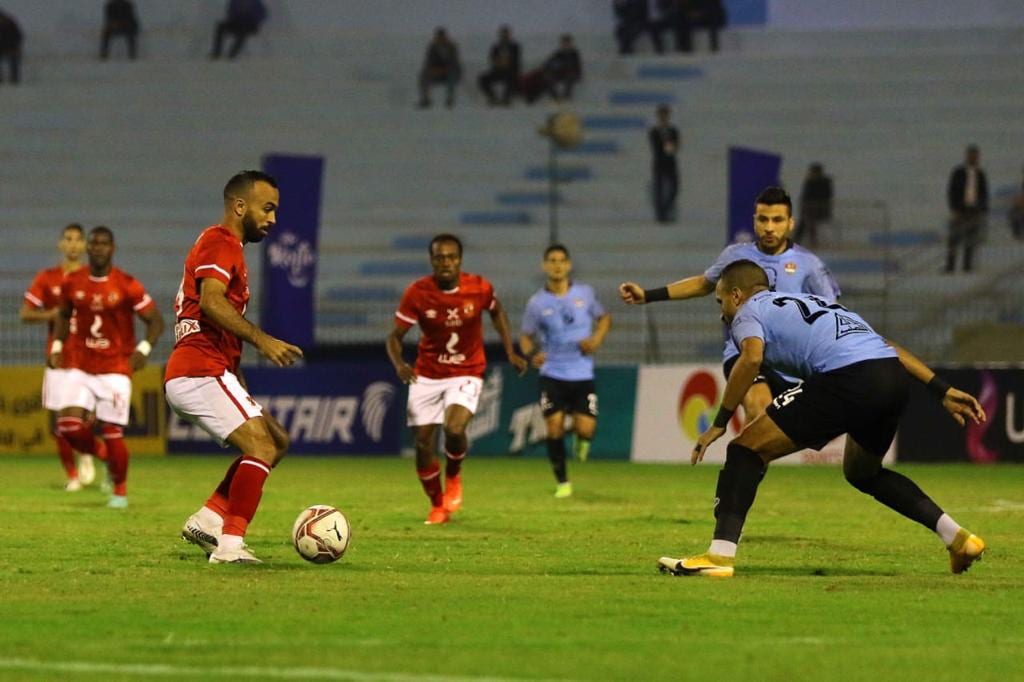 جانب من مباراة الأهلي وغزل المحلة
