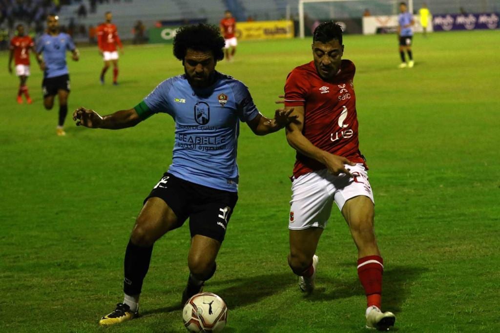 جانب من مباراة الأهلي وغزل المحلة
