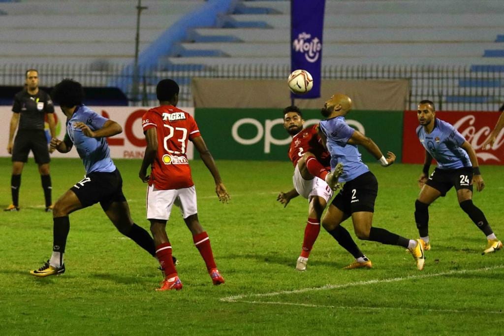 جانب من مباراة الأهلي وغزل المحلة