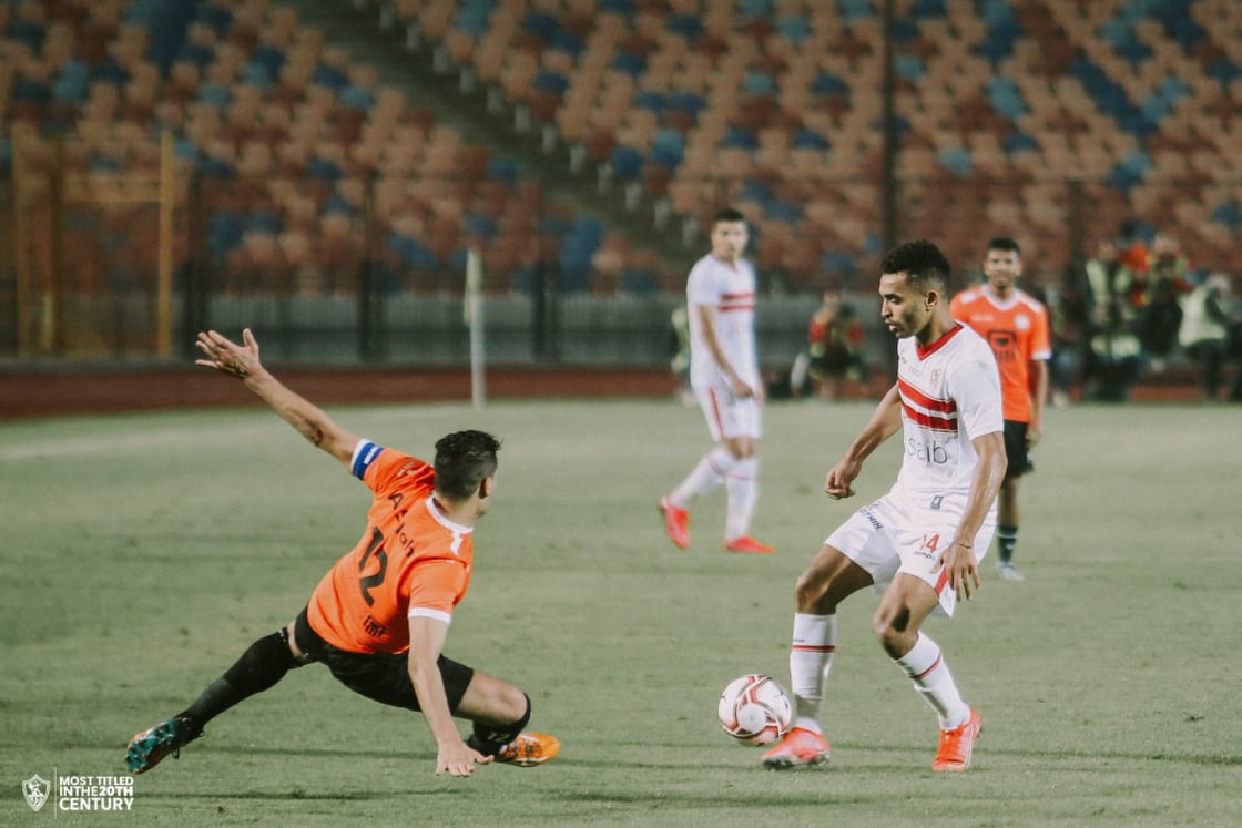 جانب من مباراة الزمالك والبنك الأهلي