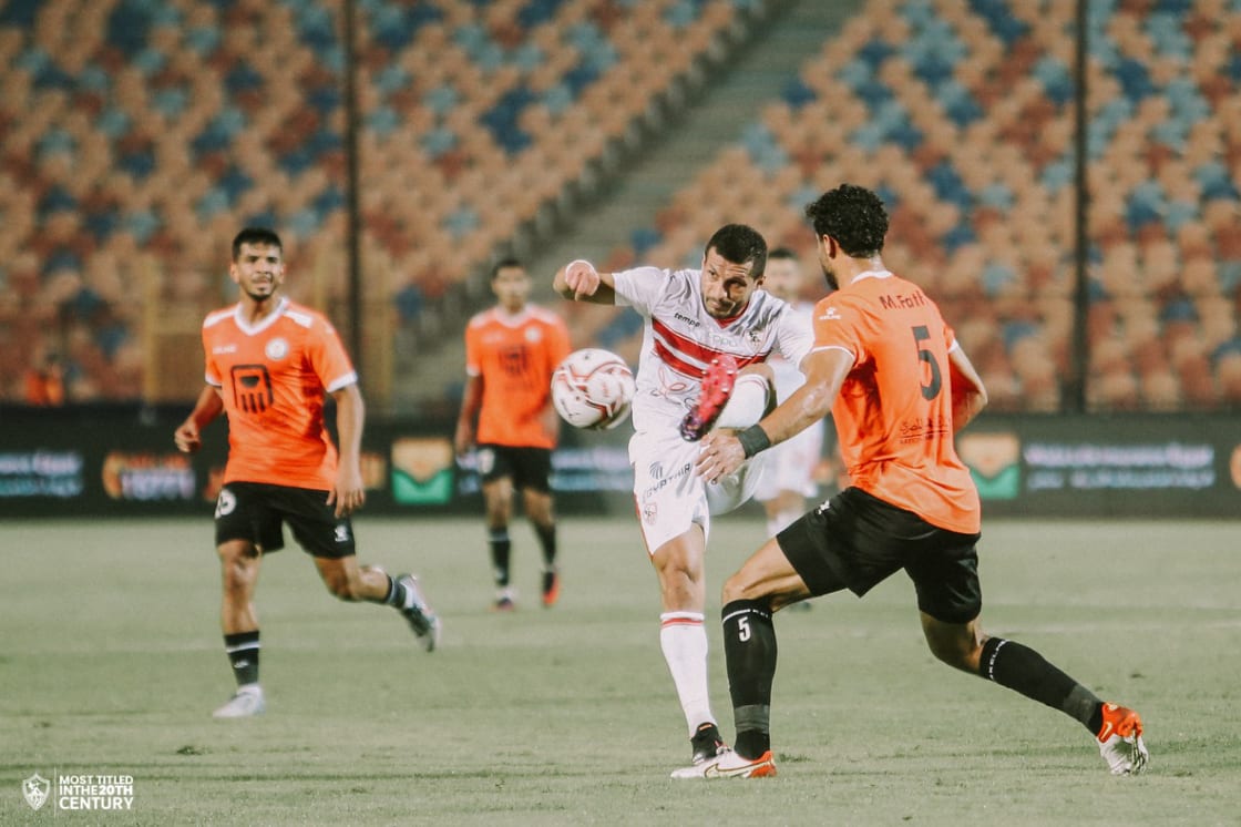 جانب من مباراة الزمالك والبنك الأهلي