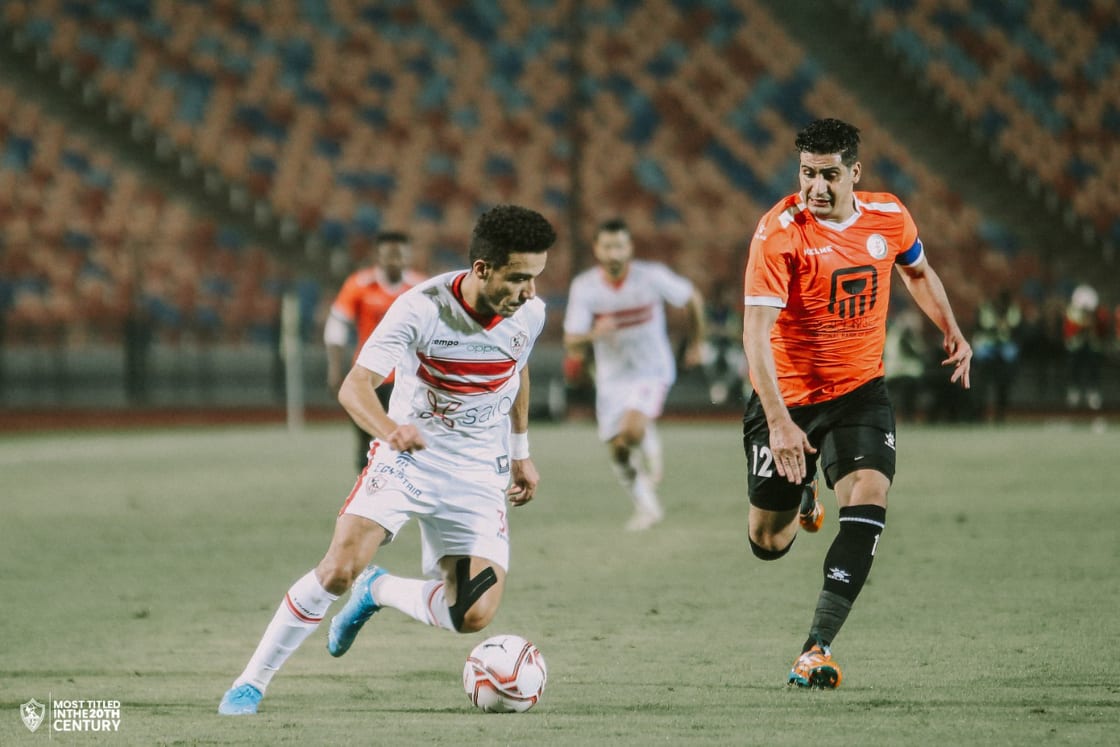 جانب من مباراة الزمالك والبنك الأهلي