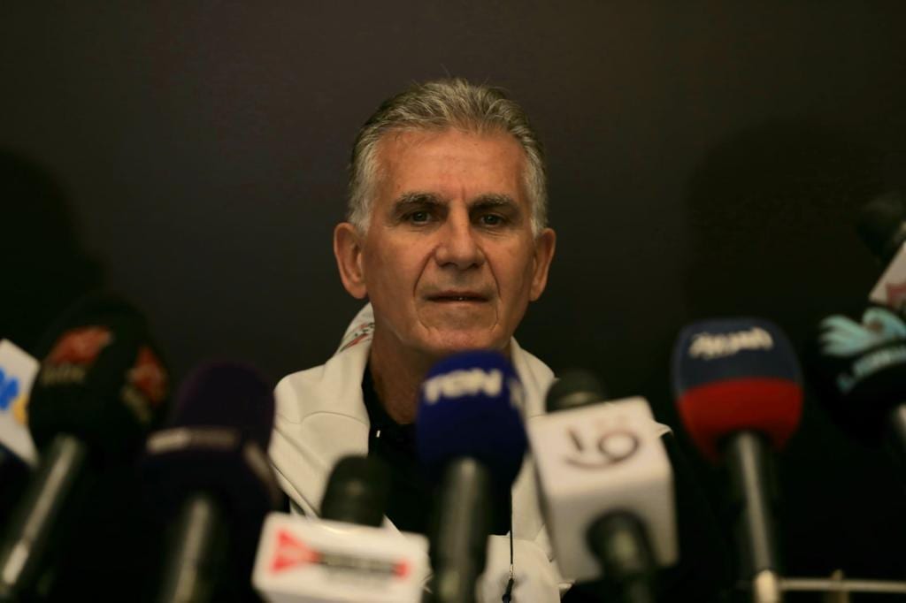  المؤتمر الصحفي لكيروش قبل السفر إلى الدوحة