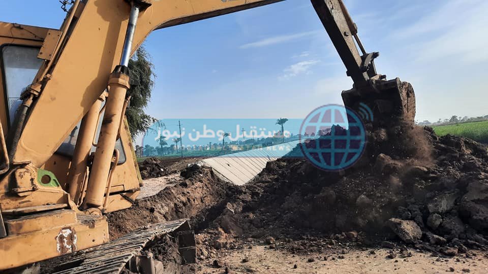 إزالة تعدي على نهاية ترعة جنابية باقور الثانية (1)