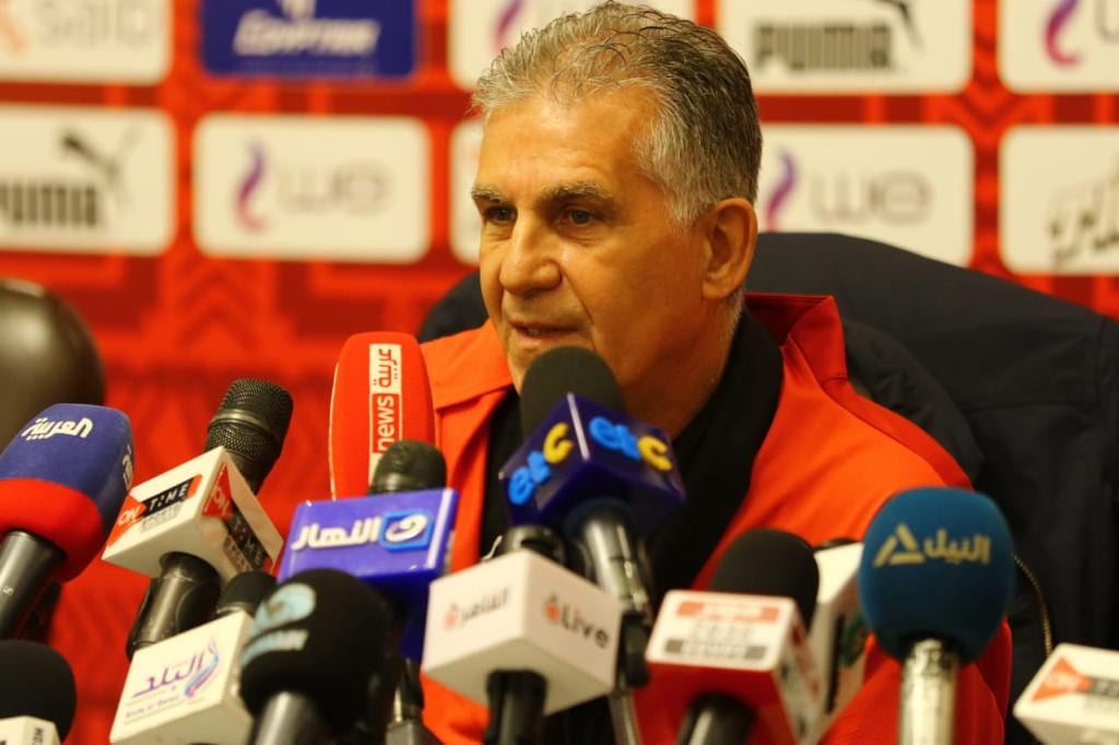  كيروش خلال المؤتمر الصحفي استعدادًا للمشاركة في نهائيات كأس أمم إفريقيا