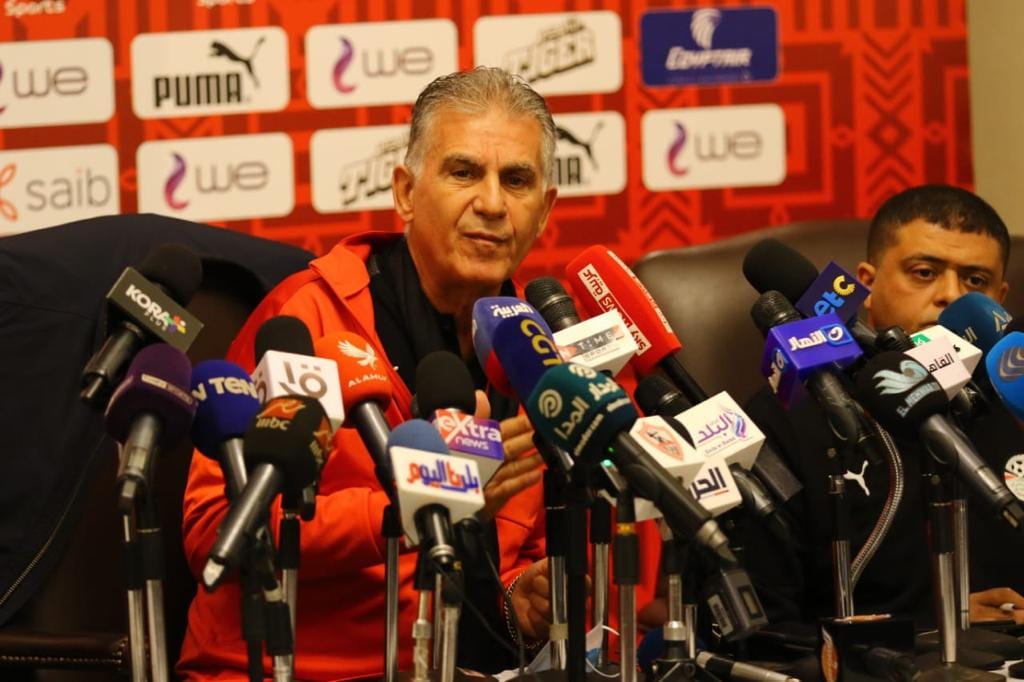  كيروش خلال المؤتمر الصحفي استعدادًا للمشاركة في نهائيات كأس أمم إفريقيا