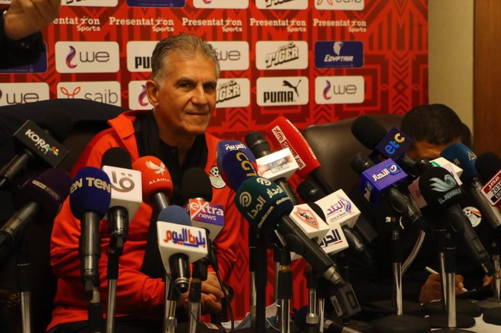  كيروش خلال المؤتمر الصحفي استعدادًا للمشاركة في نهائيات كأس أمم إفريقيا