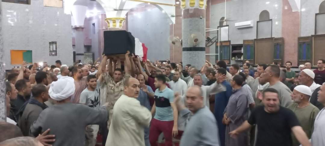 تشييع جنازة شهيدي الواجب بمركزي أبوقرقاص وبني مزار بالمنيا