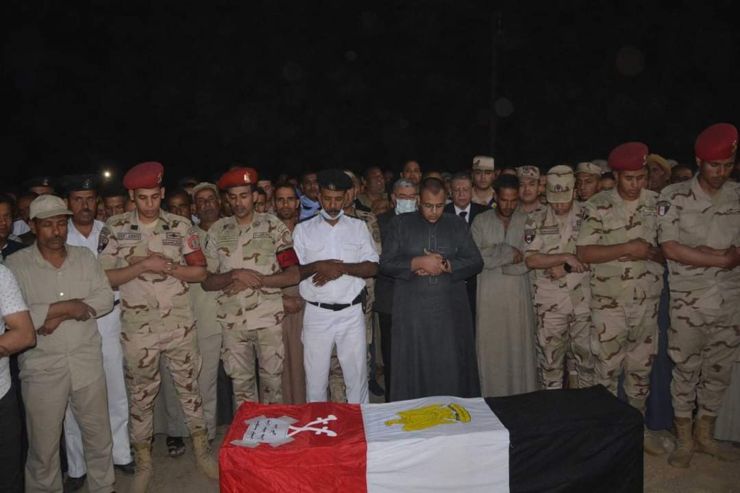 تشييع جنازة شهيدي الواجب بمركزي أبوقرقاص وبني مزار بالمنيا