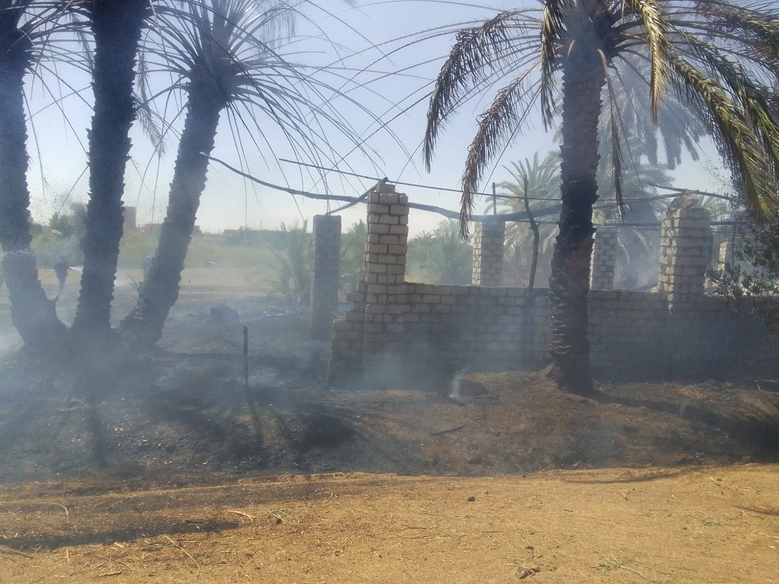 السيطرة على حريق محدود جنوب مركز الخارجة بالوادي الجديد (2)