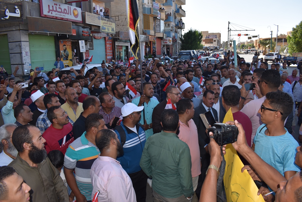 جانب من تظاهرات الوادي الجديد