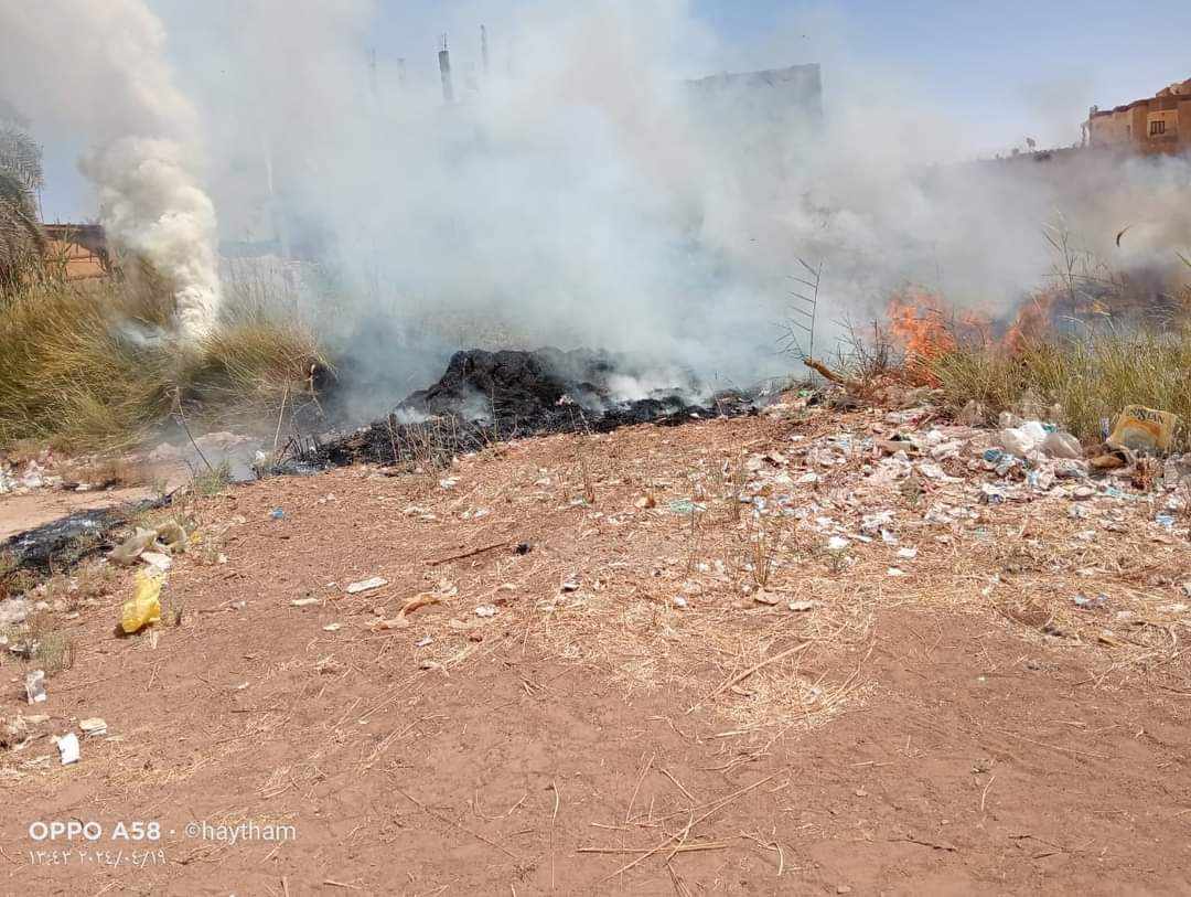 حريق بمنطقة شندوم بالداخلة