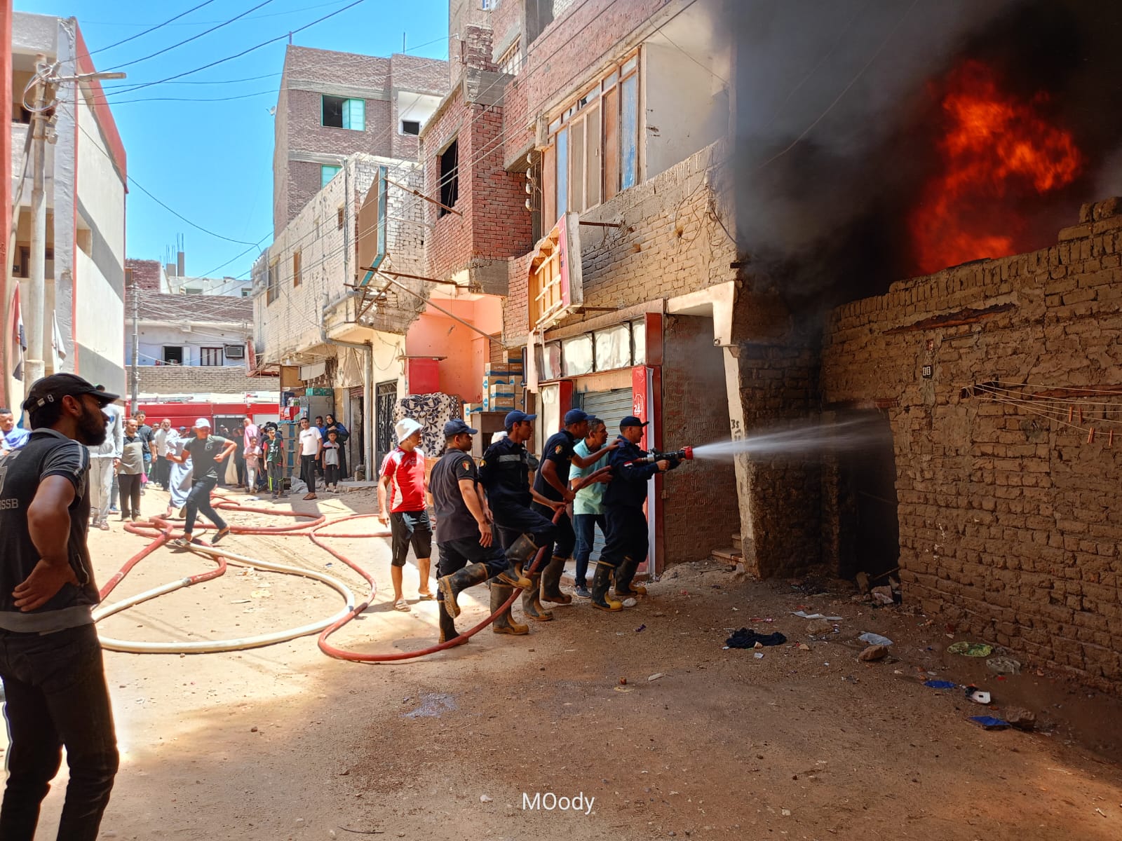 اندلاع حريق بمنزل بميدان الشعلة بالخارجة في الوادي